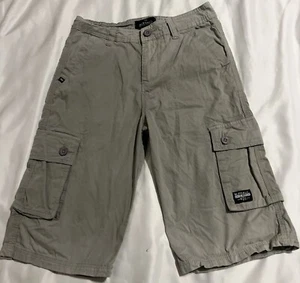 Boys Buffalo by David Bitton Khaki Cargo Shorts With Logo Size 16 - Picture 1 of 4