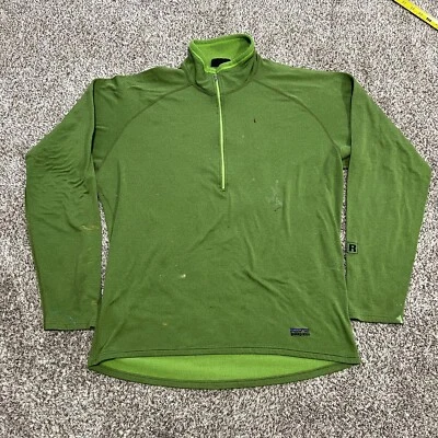 De colección Patagonia Para hombres Talla L Verde 1/2 Cremallera Regulador Capa Base Vellón Hecho en EE. UU. Foto 1 de 4