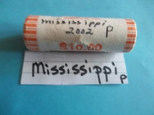 2002  Mississippi  P State quarter roll bank rolled uncirculated - Picture 1 of 4