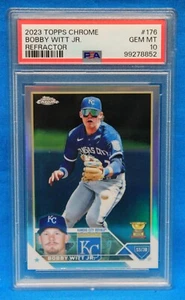 2023 TOPPS CHROME # 176 Bobby Witt JR PSA 10 GEM MT # 99278852  REFRACTOR - Picture 1 of 2