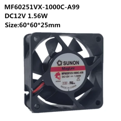 MF60251VX-1000C-A99 6cm 12V 1.56W 60*25mm chassis power cooling fan - Image 1 of 4