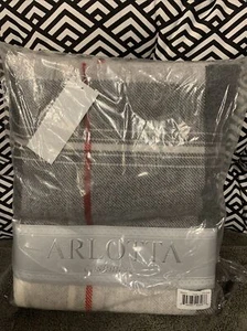 Luxury Arlotta Cashmere Plaid Throw ivory💫 - Picture 1 of 3