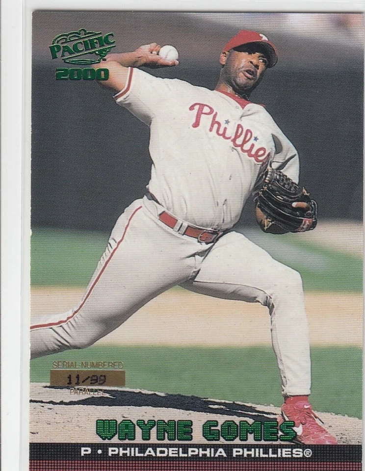 WAYNE GOMES /99 PACIFIC EMERALD GREEN FOIL PARALLEL PHILLIES #327 2000 00 - Image 1 of 1