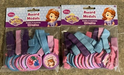 Sofia the First Award Medals Girls Birthday Party Favor 2 Packs - 24 Total - Image 1 of 3