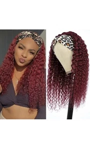 Headband Wig Human Hair Deep Wave Human Hair Headband Wig Glueless Curly Hair... - Picture 1 of 6