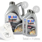 Car Engine Oil Service Kit / Pack 7 LITRES Mobil Super 2000 X1 10W-40 10W40 7L