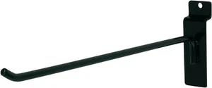 50 ganchos de clavija de pared de listones negros de 10" tubo de 6 mm de diámetro para exhibición minorista de pared de listones - Imagen 1 de 12