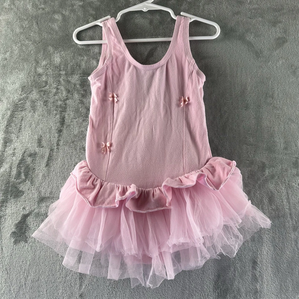 Popatu Tutu Dress Girls M Pink Sleeveless - Image 1 of 4