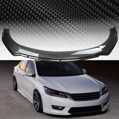 Carbon Fiber Front Bumper Lip Splitter Spoiler Body Kit Fits For HONDA ACCORD Foto 1 de 4