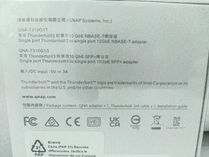 Adaptateur QNAP QNA-T310G1S 10 GbE SFP+ Thunderbolt 3 (singlr port) - Afbeelding 1 van 6