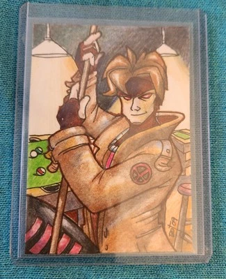 Gambit Marvel 2009 Sketch Card by Brian Tibke X-Men - Image 1 of 4