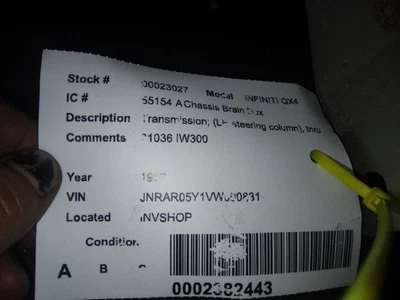 Columna de dirección izquierda transmisión ECM chasis compatible con 97 INFINITI QX4 426975 Foto 1 de 4