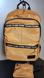Steve Madden Backpack - Brown/Gold with Black Accents - Pocket Bag Included - Picture 1 of 17