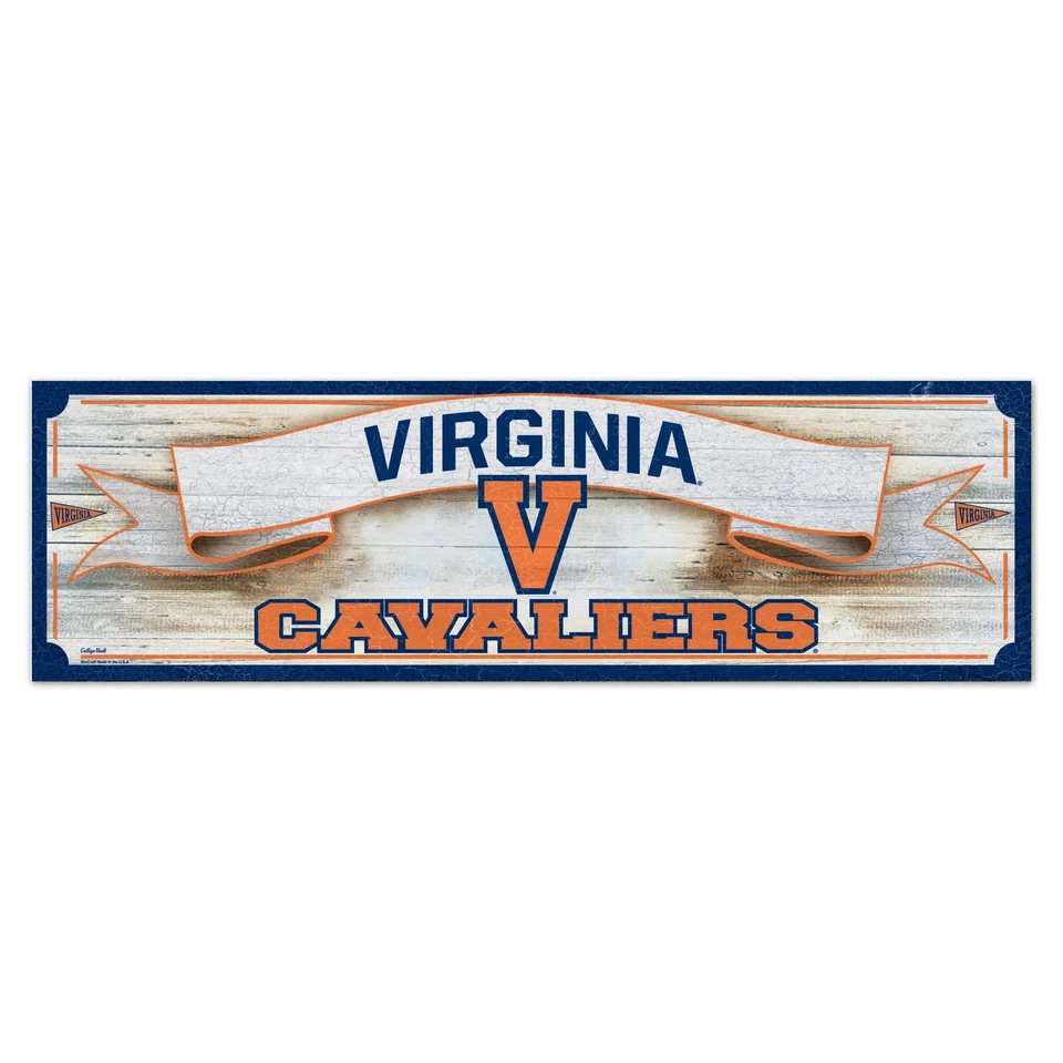 Letrero Virginia Cavaliers madera 9x30 Foto 1 de 1