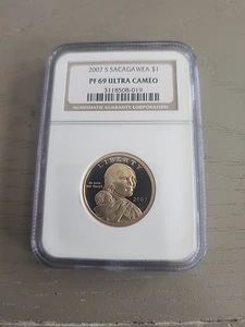 2007 S Sacagawa NGC PF69 Ultra Cameo Native American Dollar - Picture 1 of 2