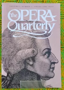 Die Oper vierteljährlich, Winter 1983, Vol. 1 Nummer 1. 1. Auflage 1. Exemplar! SELTEN - Bild 1 von 9
