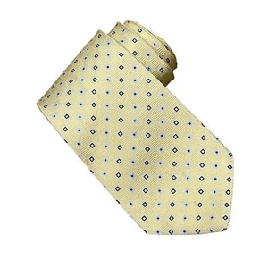 Brooks Brothers 346 Men's Necktie Yellow Blue Geometric Silk Tie USA 3.5" - Picture 1 of 5
