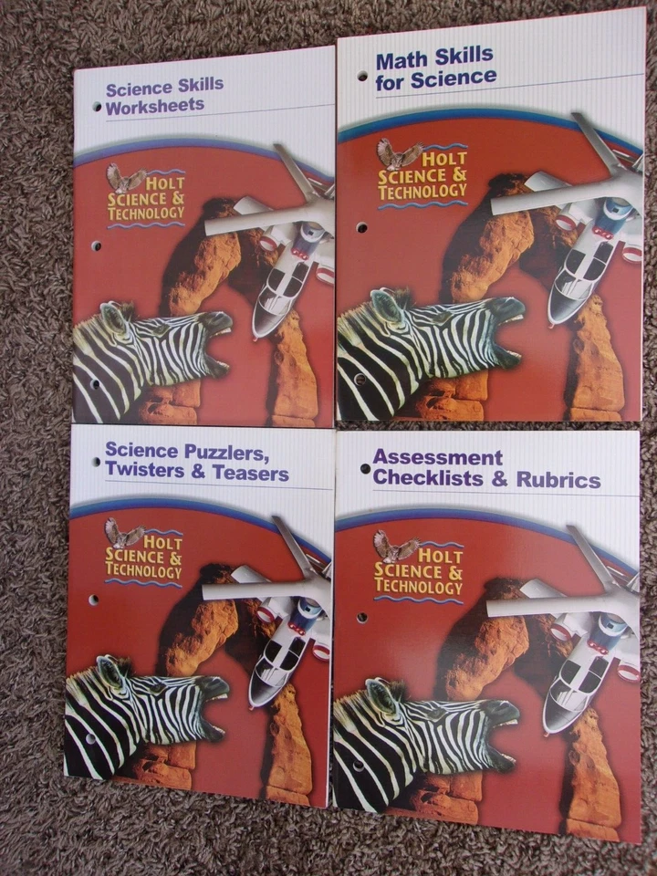 Holt Science & Technology ASSESSMENT CHECKLISTS MATH SKILLS WORKSHEETS PUZZLERS - Image 1 of 1