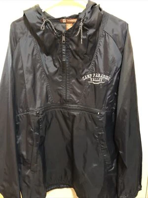 harriton windbreaker jacket anorak mens small navy blue - Imagem 1 de 4