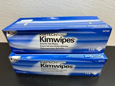 Kimtech REF REF 34705 Kimwipes Delicate Tarea Limpiaparabrisas - 2 Capas, 119 Toallitas/2 Cajas!! Foto 1 de 4