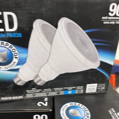 Pack Of 2 FEIT Electric 90W Replacement LED Bulb PAR38/850/LEDG10/2 Dimmable - Image 1 of 4