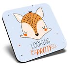 Kwadratowa pojedyncza podstawka - ładna lis foxy zwierzę dzieci #14780