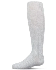 Girls Ribbed Cotton Blend Sweater Tights Light Gray 6 - Picture 1 of 9