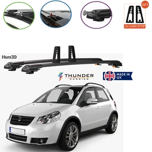 For Suzuki SX4 2007-2014 Roof Racks Cross Bars Black Anti-theft system 4XStopper - Picture 1 of 21