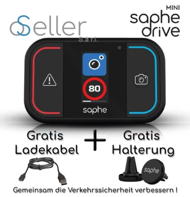 Saphe Drive Mini Verkehrsalarm inkl. Halterung & Ladekabel *ooono* SAPHE Saphe - Bild 1 von 4