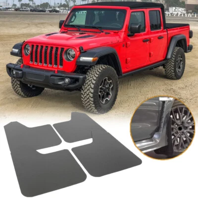 4* Rally Sport Mud Flaps Flexible Splash Mudguard For Jeep Gladiator 2020-2022 - Image 1 of 4