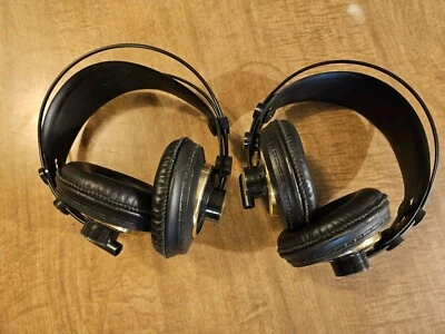 AKG K240 Studio Semi-Open Professional Studio Headphones x2 Broken - Image 1 of 4