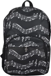 Music Note carry-on travel backpack for men and Musical Notes Patterns Black - Picture 1 of 7