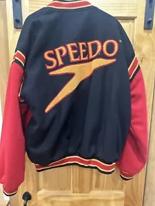 Chaqueta de Lana Speedo Bombardero Estilo Universitario América EE. UU. Talla XL Nueva Con Etiquetas - Imagen 1 de 8