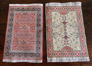 Victorian Dollhouse Miniatures Rug Floral Rectangular 6" x 4” Lot 2 - Picture 1 of 6