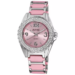 Women's August Steiner AS8036PK Quartz Movement Crystal Bezel Bracelet Watch - Picture 1 of 1