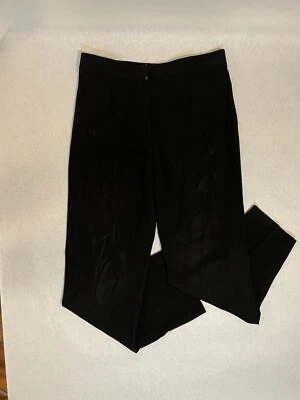 Calça social feminina Dolce and Gabbana italiana tamanho 14 preta algodão - Imagem 1 de 4