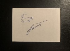René Lacoste Original Autograph - Dedication - Signature + Drawing - Signed