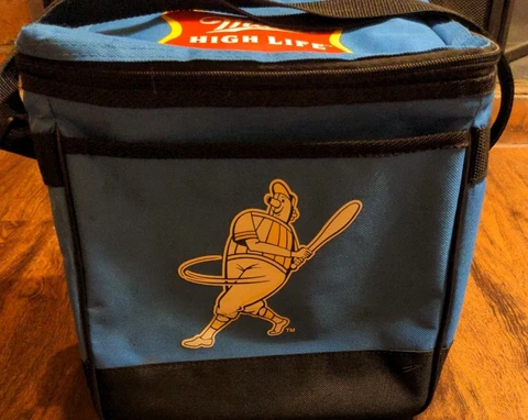Milwaukee Brewers, Miller High Life Soft Shell Cooler w/ Carrying Strap MLB Cover