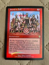 MTG - Stand or Fall Invasion Foil, Light Play