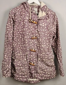 Fat Face Coat Womens UK 12 Pink Floral Zip Nylon Outdoor Toggle Jacket - Picture 1 of 10