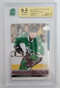 2018-19 Upper Deck #246 MIRO HEISKANEN YOUNG Guns Rookie 9.5 GEM MNT GRADED - Picture 1 of 2