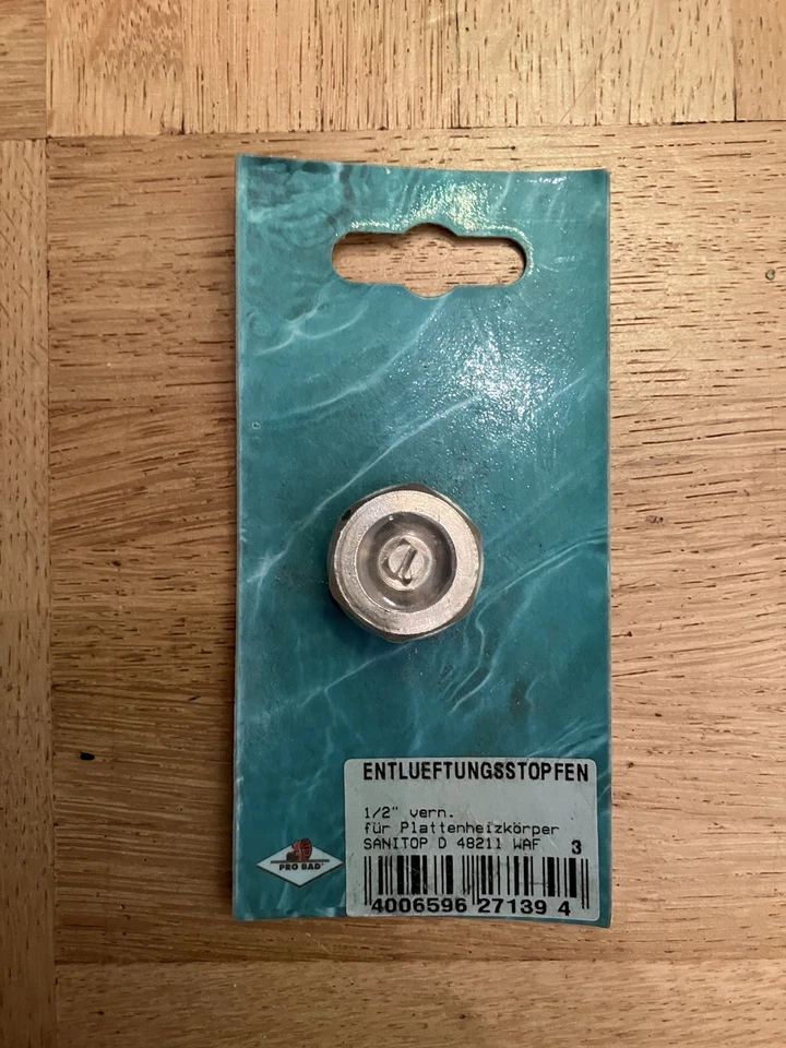 Enchufe de ventilación de aire de radiador de níquel Sanitop Pro Bad 1/2′′ - Nuevo y empaquetado Foto 1 de 1