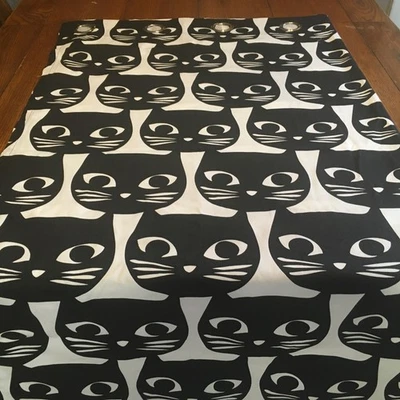 IKEA Mattram Black Cat  curtain panel Curtain Panel 57x98 sold as 1 panel - Image 1 of 4