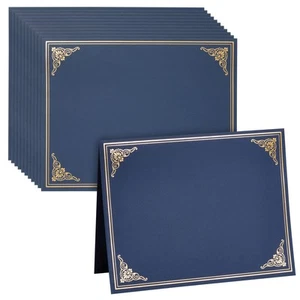 12-Pack Navy Blue Certificate Holders - Use as Award, Diploma Cover, Letter-Size - Picture 1 of 10