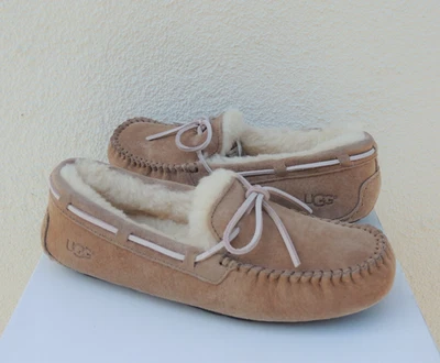UGG TABACCO DAKOTA SUEDE/ SHEEPWOOL MOCCASIN SLIPPERS, WOMEN US 11/ EUR 42 ~ NIB - Image 1 of 4