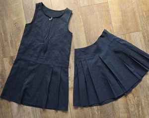 2b back to school 7-8 years Pinafore and skirt f&f girls - Picture 1 of 6