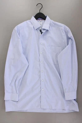 ✅ Olymp camicetta per uomo taglia Hemdgröße 44, XL, 54 blu di cotone ✅ - Immagine 1 di 4