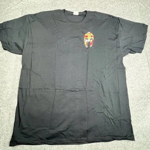 T-shirt homme USMC drapeau design spartiate taille 2XL noir avec drapeau corps des marines neuf - Photo 1/6