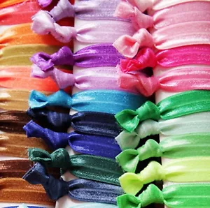 Hair Ties Elastic 100 Fabric Ponytail Holder Lot Scrunchies Accessories Girls - Picture 1 of 12