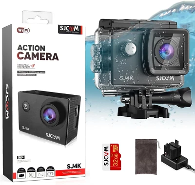 Action Cam 4K HD WiFi Subacquea 40M EIS Anti-Shake 32GB Kit - Imagen 1 de 4